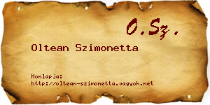 Oltean Szimonetta névjegykártya